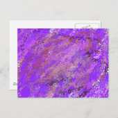 Lila abstrakt postkarte (Vorne/Hinten)