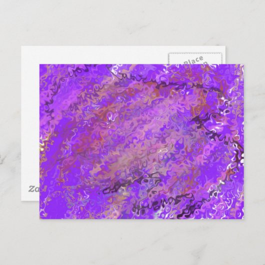 Lila abstrakt postkarte (Vorne/Hinten)