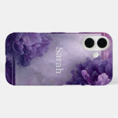 Lila Abstrakt, Weiße Linien Case-Mate iPhone Hülle (Rückseite (Horizontal))