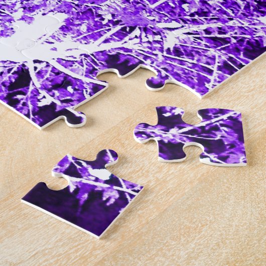 Lila, Abstrakte Baumzweige mit Violett Puzzle (Seite)
