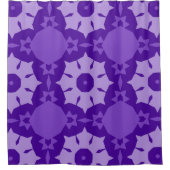 Lila abstrakte Blume Duschvorhang (Vorderseite)