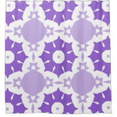 Lila abstrakte Blume Duschvorhang (Vorderseite)