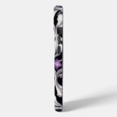 Lila Abstrakte Blume Kunst Case-Mate iPhone Hülle (Rückseite / Links)