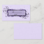 Lila Abstrakte Blumenhochzeit-Platzkarte Platzkarte (Vorne/Hinten)