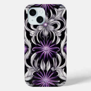 Lila abstrakte Blumenkunst Case-Mate iPhone Hülle