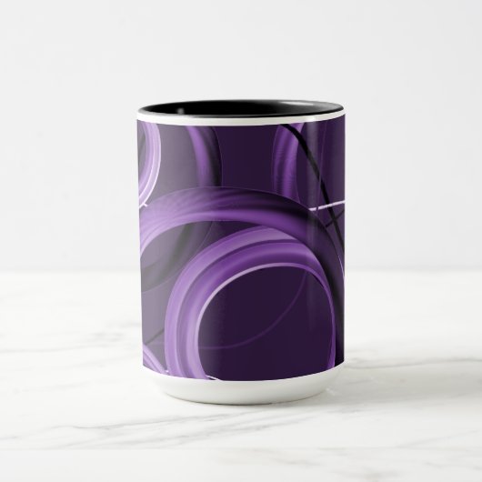 Lila Abstrakte Designer-Tasse Tasse (Zentrum)