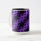 Lila Abstrakte Diamond Eye Curls Tasse (Vorderseite Links)