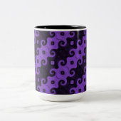 Lila Abstrakte Diamond Eye Curls Tasse (Mittel)