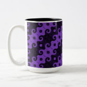 Lila Abstrakte Diamond Eye Curls Tasse (Links)