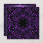 Lila Abstrakte Einladung Geburtstagsparty (Vorne/Hinten)