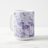 Lila Abstrakte Fantasie Kaffeetasse (Vorderseite Links)