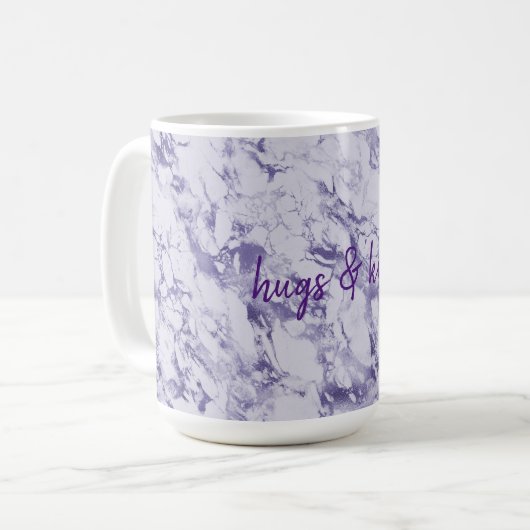 Lila Abstrakte Fantasie Kaffeetasse (Vorderseite Links)