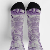 Lila Abstrakte Farbe Socken (Oben)