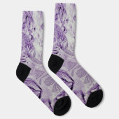 Lila Abstrakte Farbe Socken (Rechts)