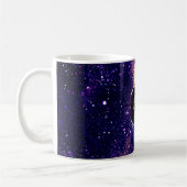 Lila abstrakte Galaxie Kaffeetasse (Links)