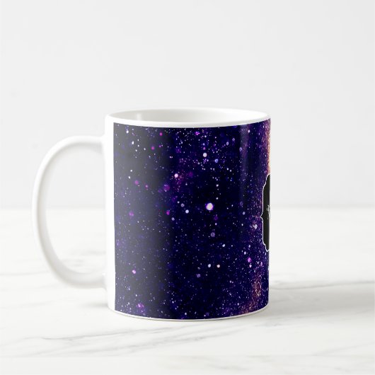 Lila abstrakte Galaxie Kaffeetasse (Links)