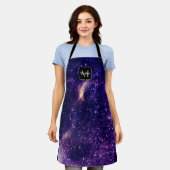 Lila  abstrakte Galaxie Schürze (Getragen)