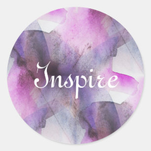 lila abstrakte Kunst des nahtlosen Kubismus Runder Aufkleber