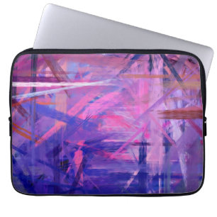 Lila abstrakte Kunst, die 3 malt Laptopschutzhülle