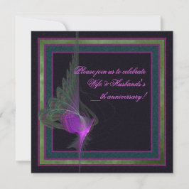 Lila Abstrakte Kunst Einladung