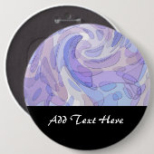 Lila Abstrakte Kunst Modernes Kunstwerk Button (Vorne & Hinten)