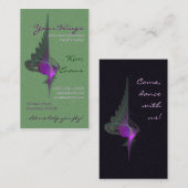 Lila Abstrakte Kunst Visitenkarte (Vorne/Hinten)