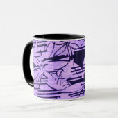 lila abstrakte Liter-Tasse Tasse (Vorderseite Links)