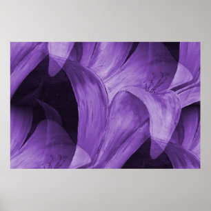 Lila Abstrakte Lüge von Mark Moore Poster