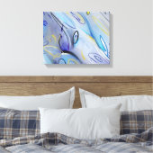 Lila abstrakte Malerei Leinwanddruck (Insitu (Schlafzimmer))