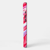 Lila Abstrakte Marmorfarbe iPhone Hülle (Linke Seite)