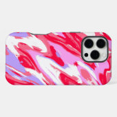 Lila Abstrakte Marmorfarbe iPhone Hülle (Rückseite (Horizontal))