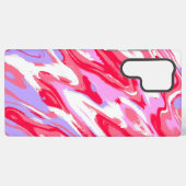 Lila Abstrakte Marmorfarbe Samsung Galaxy Hülle (Rückseite (Horizontal))