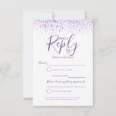 Lila abstrakte moderne Hochzeitsantwort UAWG RSVP Karte (Rückseite)