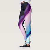 Lila Abstrakte Multiprint-Leggings Leggings (Links)