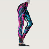 lila abstrakte Muster Leggings (Rechts)