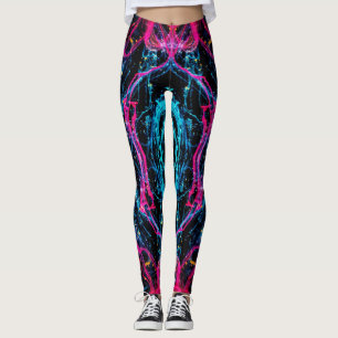 lila abstrakte Muster Leggings