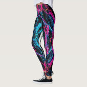 lila abstrakte Muster Leggings (Links)