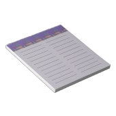 Lila Abstrakte obere Grenze "zu tun" Lined NotePad Notizblock (angewinkelt)