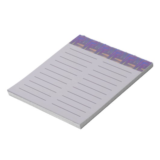 Lila Abstrakte obere Grenze "zu tun" Lined NotePad Notizblock (Rotiert)