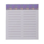 Lila Abstrakte obere Grenze "zu tun" Lined NotePad Notizblock (Vorderseite)