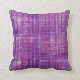 Lila abstrakte Streifen-Muster-Kunst Kissen