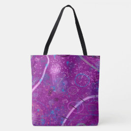 Lila abstrakte Traumlandschaft  Tasche