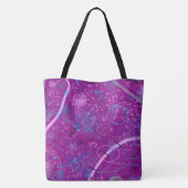 Lila abstrakte Traumlandschaft Tasche (Rückseite)