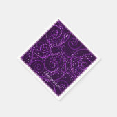Lila Abstrakte Twinkler Stars Swirl Napkins Serviette (Ecke)