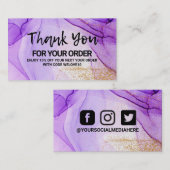 Lila Abstrakte Visitenkarte (Vorne/Hinten)