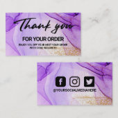 Lila Abstrakte Visitenkarte (Vorne/Hinten)