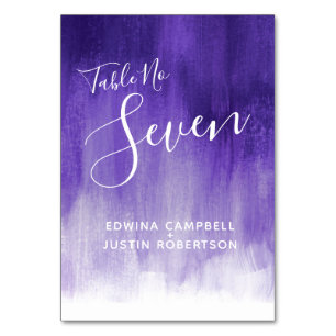 Lila abstrakte Wäsche Moderne Tischnummer 7