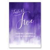 Lila abstrakte Wäsche Moderne Tischnummer fünf (Rückseite)