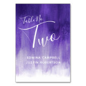 Lila abstrakte Wäsche Moderne Tischnummer zwei (Rückseite)