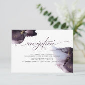 Lila Abstrakte Wasserfarbe Einladung (Stehend Vorderseite)